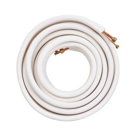 VEVOR 50FT Mini Split Line Set, 1/4" & 1/2" O.D Copper Pipes Tubing and Triple-Layer Insulation