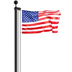 VEVOR 25FT Sectional Flag pole Kit, Heavy Duty Aluminum Alloy in Ground Flag poles for Outside, 3 Display Modes Flagpole with 3x5 American Flag