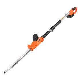 VEVOR Electric Hedge Trimmer, 1200 RPM, 6.2 - 7.8 Ft Extendable, Pole Hedge Trimmer for High Branch, 20V Battery