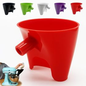 Flour Funnel for Kitchen Aid Mixer Anti-Splash Accessory Tilt-Head 5Qt (KSM150) (Color: Red)