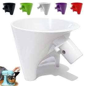 Flour Funnel for Kitchen Aid Mixer Anti-Splash Accessory Tilt-Head 5Qt (KSM150) (Color: White)