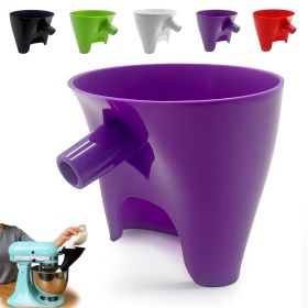 Flour Funnel for Kitchen Aid Mixer Anti-Splash Accessory Tilt-Head 5Qt (KSM150) (Color: Purple)