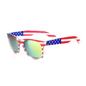 American Flag Sunglasses, 4th of July Decorations Frame Sunglasses for Women Men Teens (Color: c)
