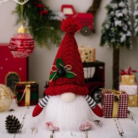 Christmas Gnomes Plush with Light, 11" Glowing Swedish Xmas Gnomes, Battery Operated Pre-lit Gnome (Color: Red)